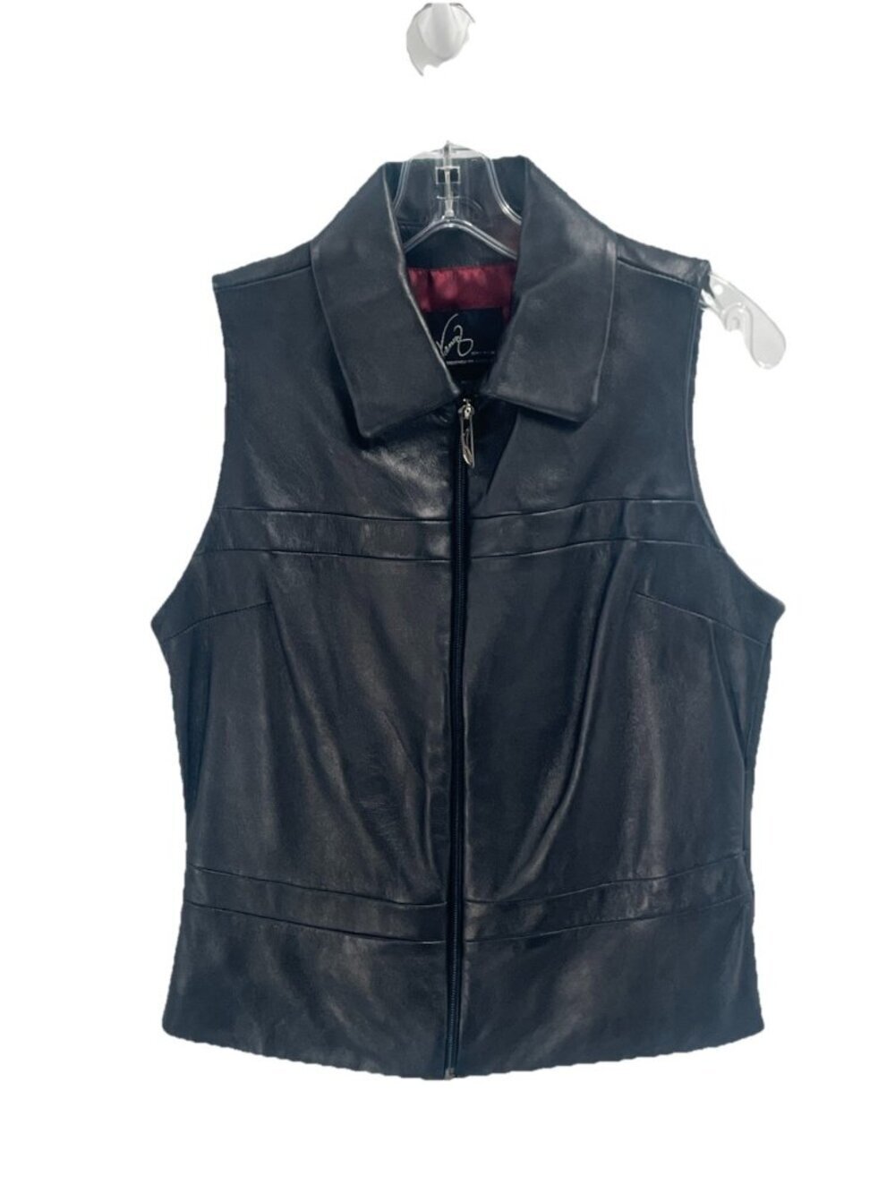Venus Williams x Wilsons Leather Black Vest Sz Womens S Y2K Moto Edgy Biker